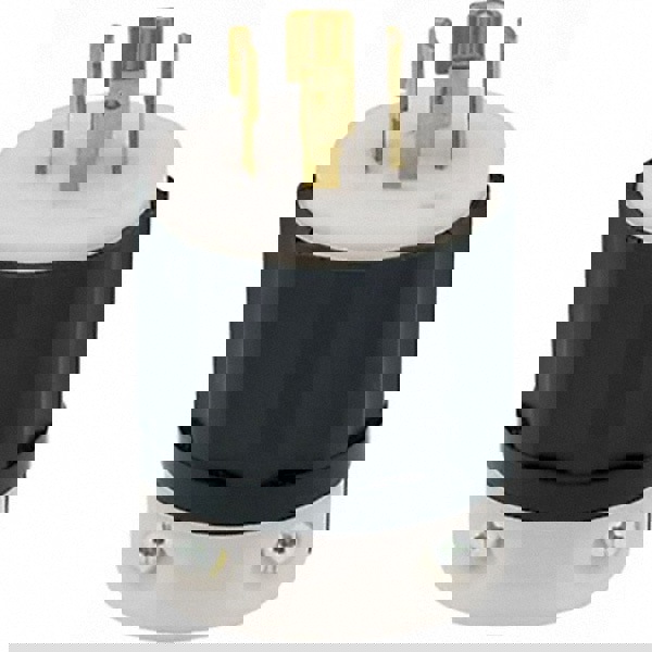 Locking Inlet: Plug, Industrial, L22-20P, 277 & 480V, Black & White